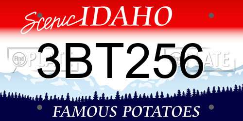 3BT256 Idaho License Plate