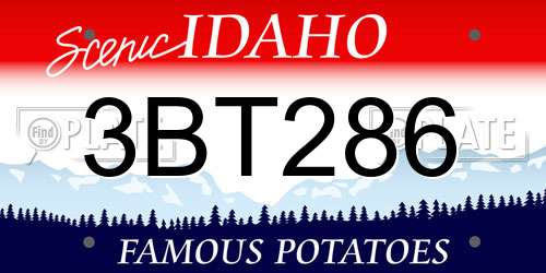 3BT286 Idaho License Plate