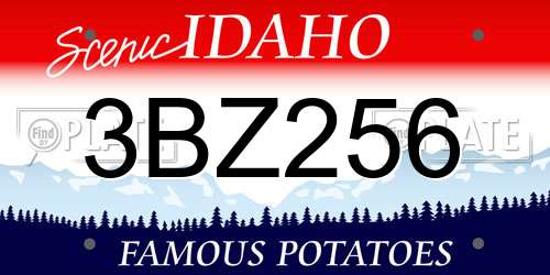 3BZ256 Idaho License Plate