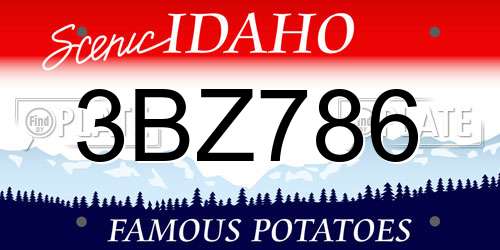 3BZ786 Idaho License Plate