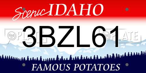 3BZL61 Idaho License Plate