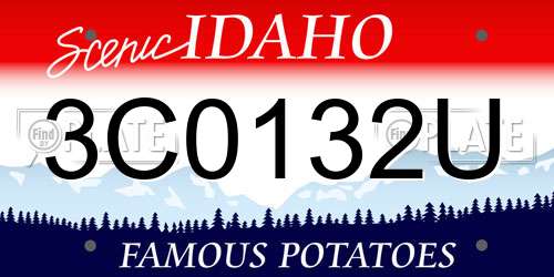 3C0132U Idaho License Plate