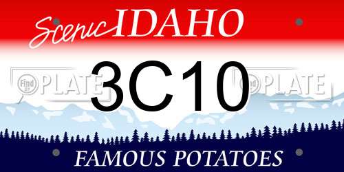 3C10 Idaho License Plate