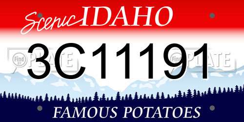 3C11191 Idaho License Plate