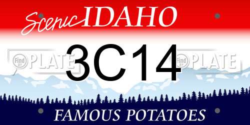 3C14 Idaho License Plate