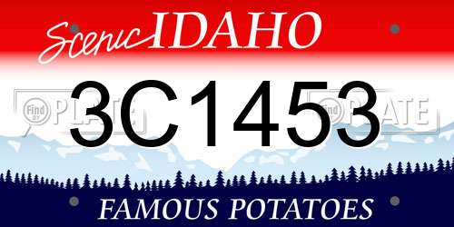 3C1453 Idaho License Plate