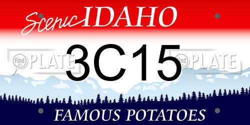 3C15 Idaho License Plate