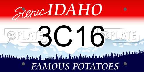 3C16 Idaho License Plate