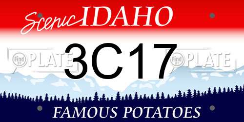3C17 Idaho License Plate