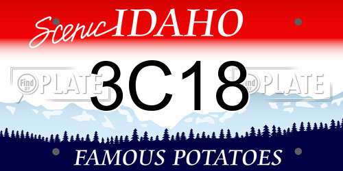 3C18 Idaho License Plate