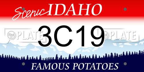 3C19 Idaho License Plate