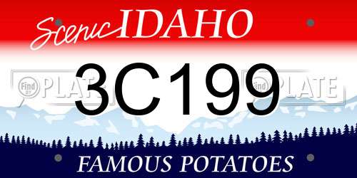 3C199 Idaho License Plate