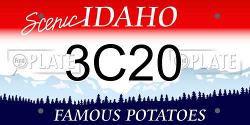 3C20 Idaho License Plate
