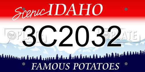 3C2032 Idaho License Plate