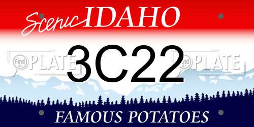 3C22 Idaho License Plate