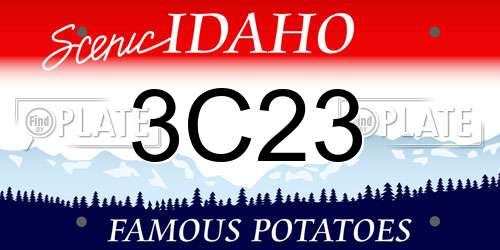 3C23 Idaho License Plate