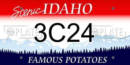 3C24 Idaho License Plate