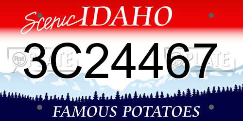 3C24467 Idaho License Plate