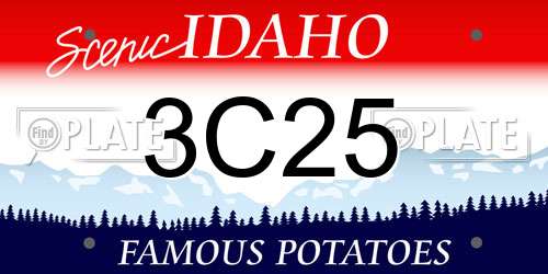 3C25 Idaho License Plate