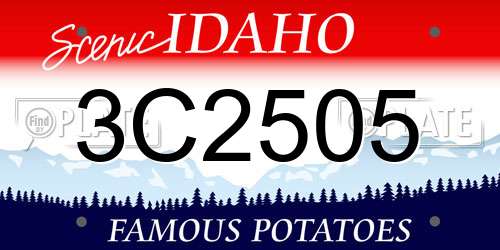 3C2505 Idaho License Plate