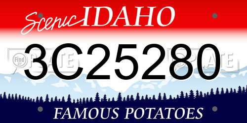 3C25280 Idaho License Plate