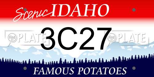 3C27 Idaho License Plate