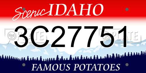3C27751 Idaho License Plate