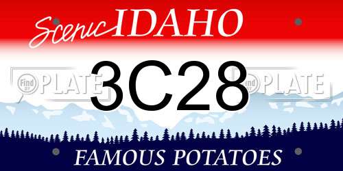 3C28 Idaho License Plate