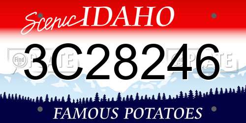 3C28246 Idaho License Plate