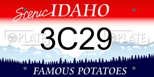 3C29 Idaho License Plate