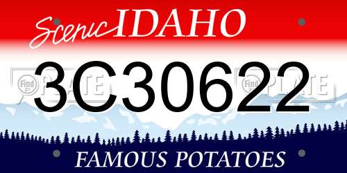 3C30622 Idaho License Plate