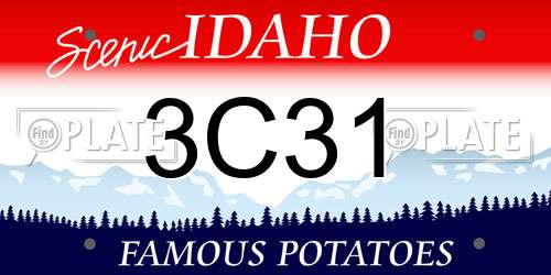 3C31 Idaho License Plate