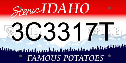 3C3317T Idaho License Plate