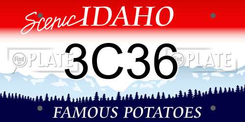 3C36 Idaho License Plate