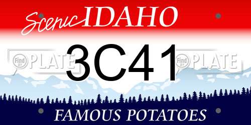 3C41 Idaho License Plate