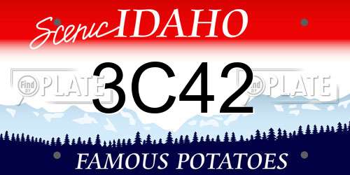 3C42 Idaho License Plate