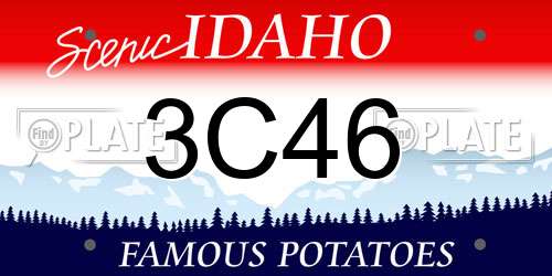3C46 Idaho License Plate