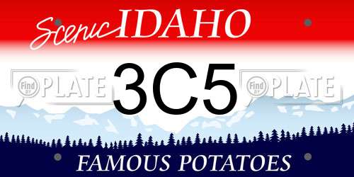 3C5 Idaho License Plate