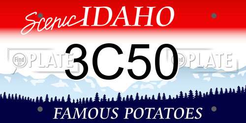 3C50 Idaho License Plate