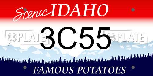 3C55 Idaho License Plate