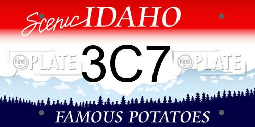 3C7 Idaho License Plate