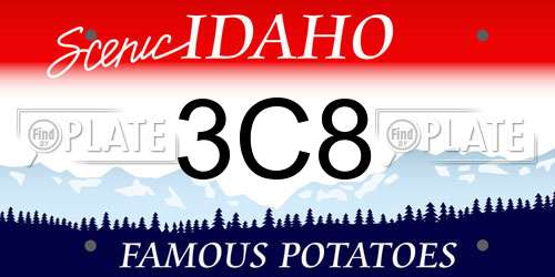 3C8 Idaho License Plate