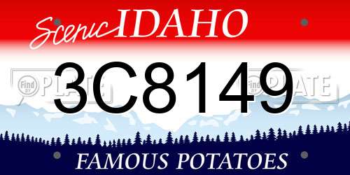 3C8149 Idaho License Plate