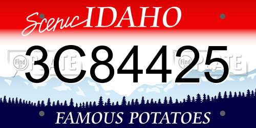 3C84425 Idaho License Plate