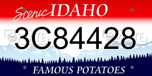 3C84428 Idaho License Plate