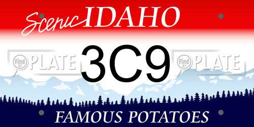3C9 Idaho License Plate