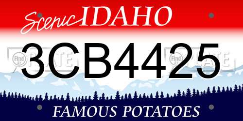 3CB4425 Idaho License Plate