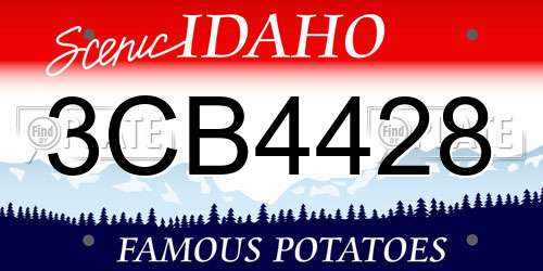 3CB4428 Idaho License Plate