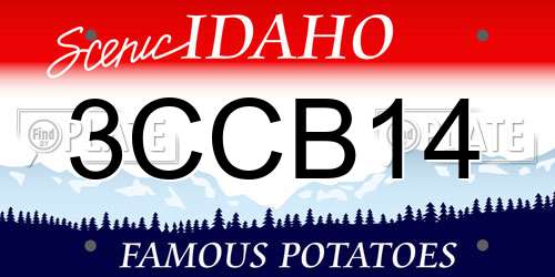 3CCB14 Idaho License Plate