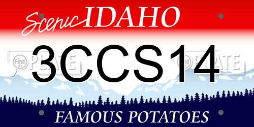 3CCS14 Idaho License Plate
